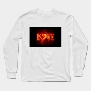 Fire letter set " love " Long Sleeve T-Shirt